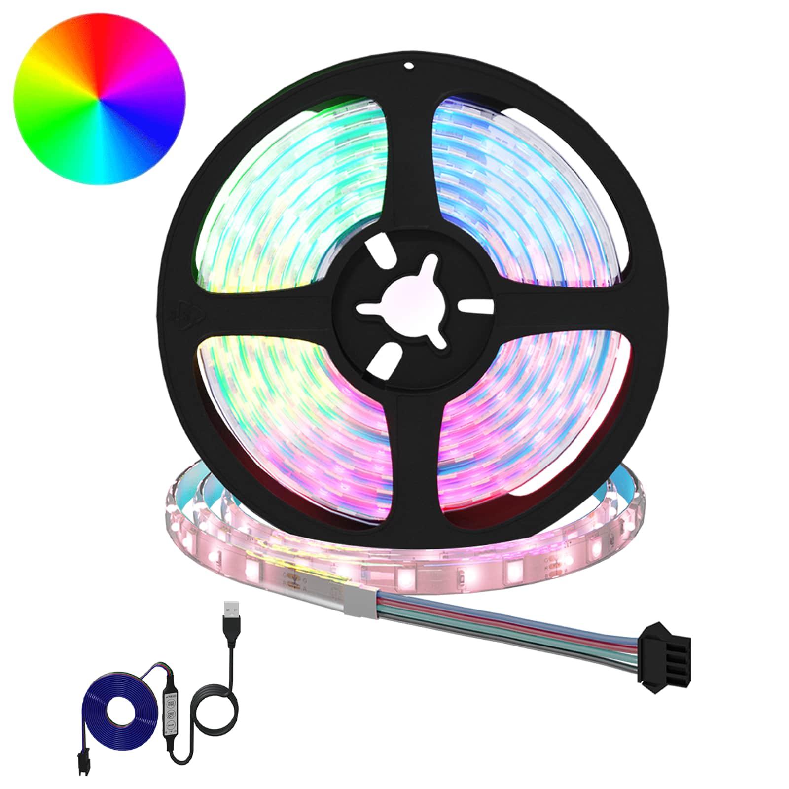 LED Strip 4 stk Sort og Gennemsigtig 210 x 0,8 x 0,3 cm