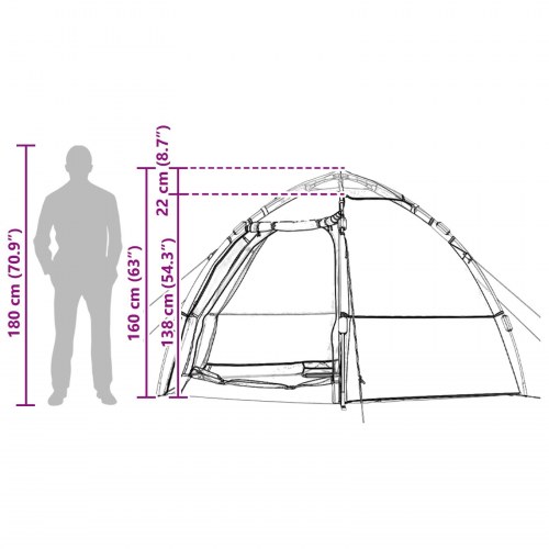 Øjeblikkeligt Telt med opbevaring Grøn 280 x 280 x 160 cm Stål