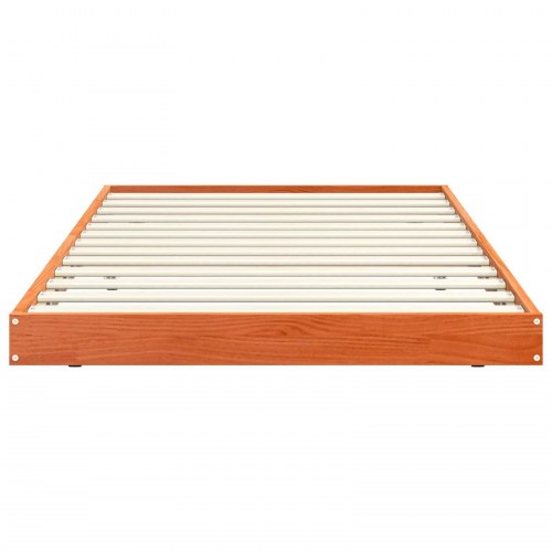 Sengestel med hjul - voks brun 70 x 190 cm
