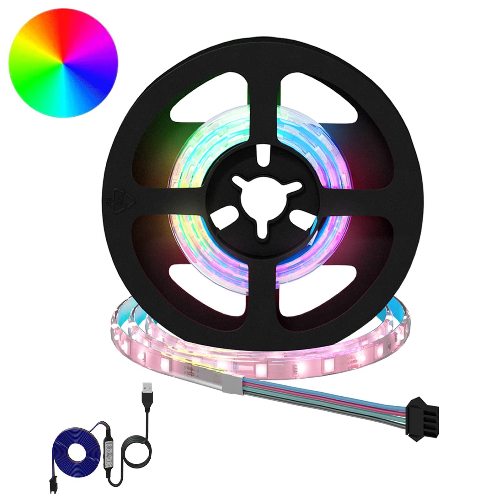 LED Strip 4 stk Sort og Gennemsigtig 40 x 0,8 x 0,3 cm