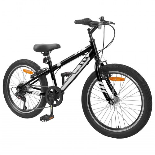Mountainbike 24 tommer 6-Speed til 8-12 år gamle Sort