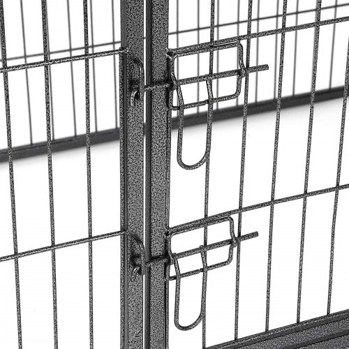 Hvalpegård / hundeløbegård i metal – grå, 122 × 70 × 80 cm (PPK04GY)