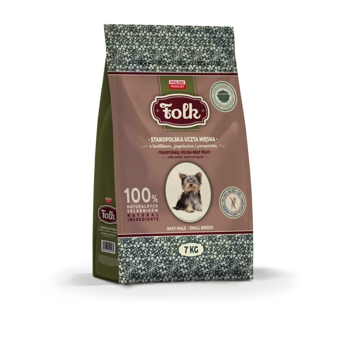 Folk Small Breeds tørfoder – Traditionel polsk kødmenu med kanin, lam og vagtel, 7 kg