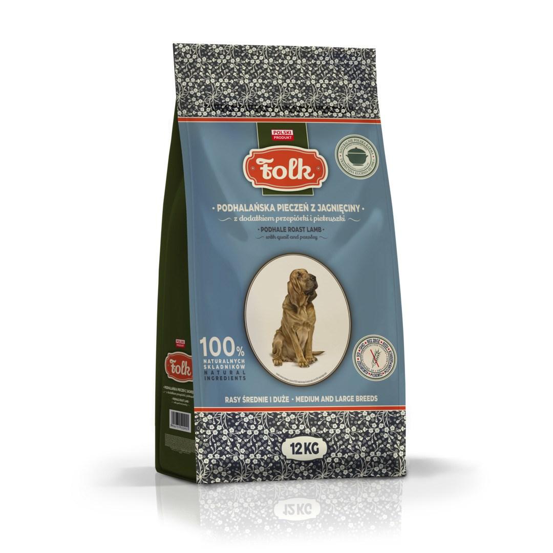 Folk tørfoder til hund – Podhale-lammesteg med vagtel og persille, kornfri – voksne mellem og store racer 12 kg