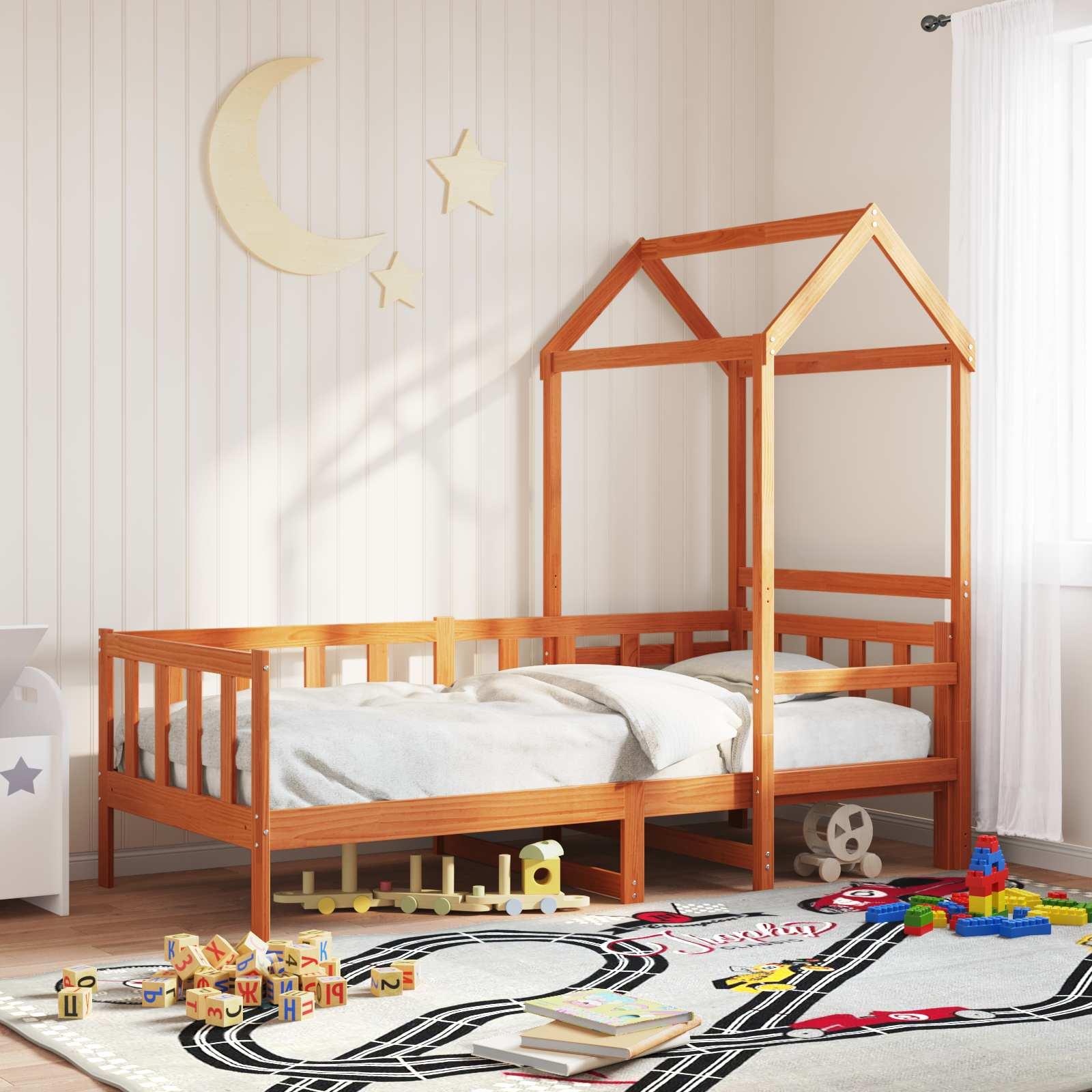 Dagbed Sæt Voks brun Massiv fyrretræ