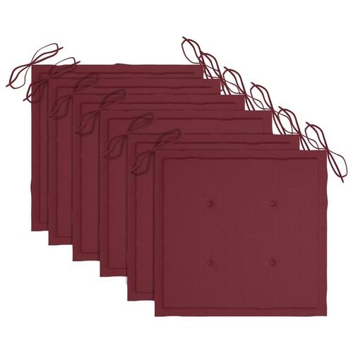 Foldbare havestole 6 stk. med hynder massivt akacietræ