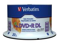 Verbatim Life Series DVD+R DL 8,5 GB 8x - 50-pak, printbar billede