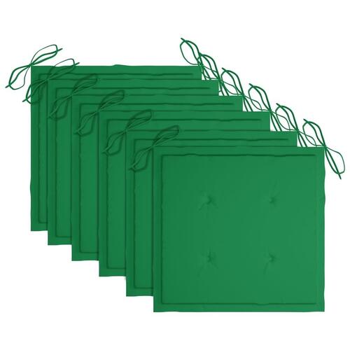 Foldbare havestole 6 stk. med hynder massivt akacietræ