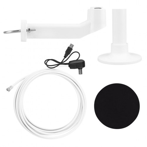 Maclean MCTV-104 DVB-T/T2 omni-antenne – aktiv udendørs antenne til camping, USB-strøm