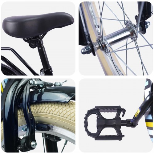 Børnecykel 24 tommer til 8-12 år Sort