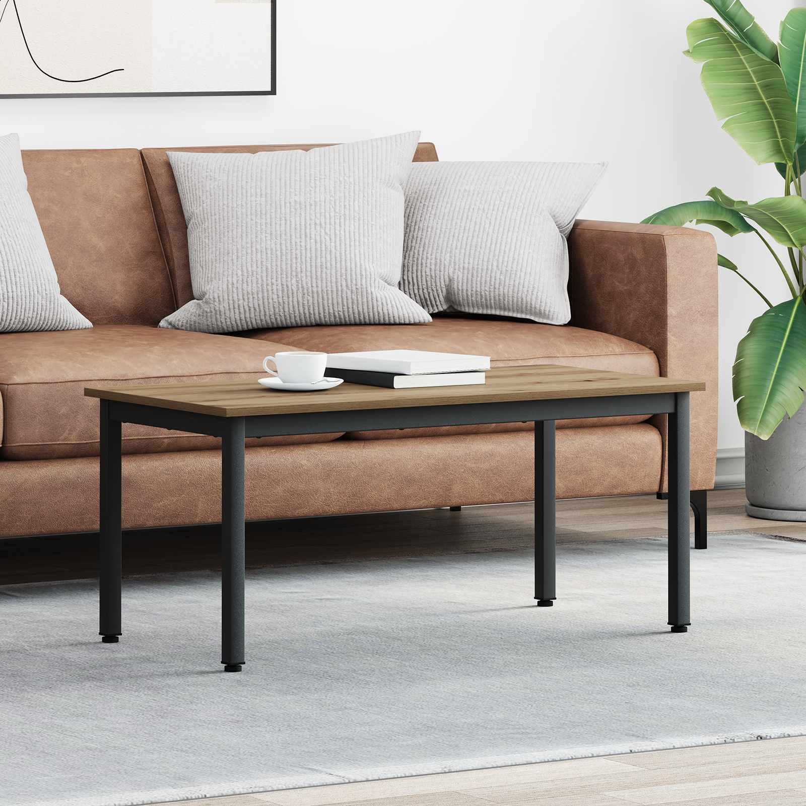 Sofabord Artisan eg 100 x 50 x 45 cm Konstrueret træ