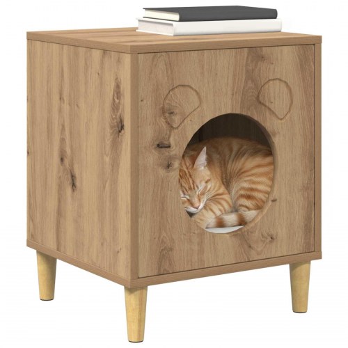Kat Hus Artisan eg 42,5 x 40 x 53 cm Konstrueret træ