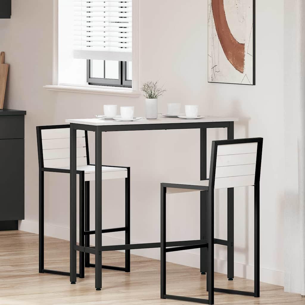 bord Hvid 100 x 40 x 101 cm Ingeniørtræ og stål
