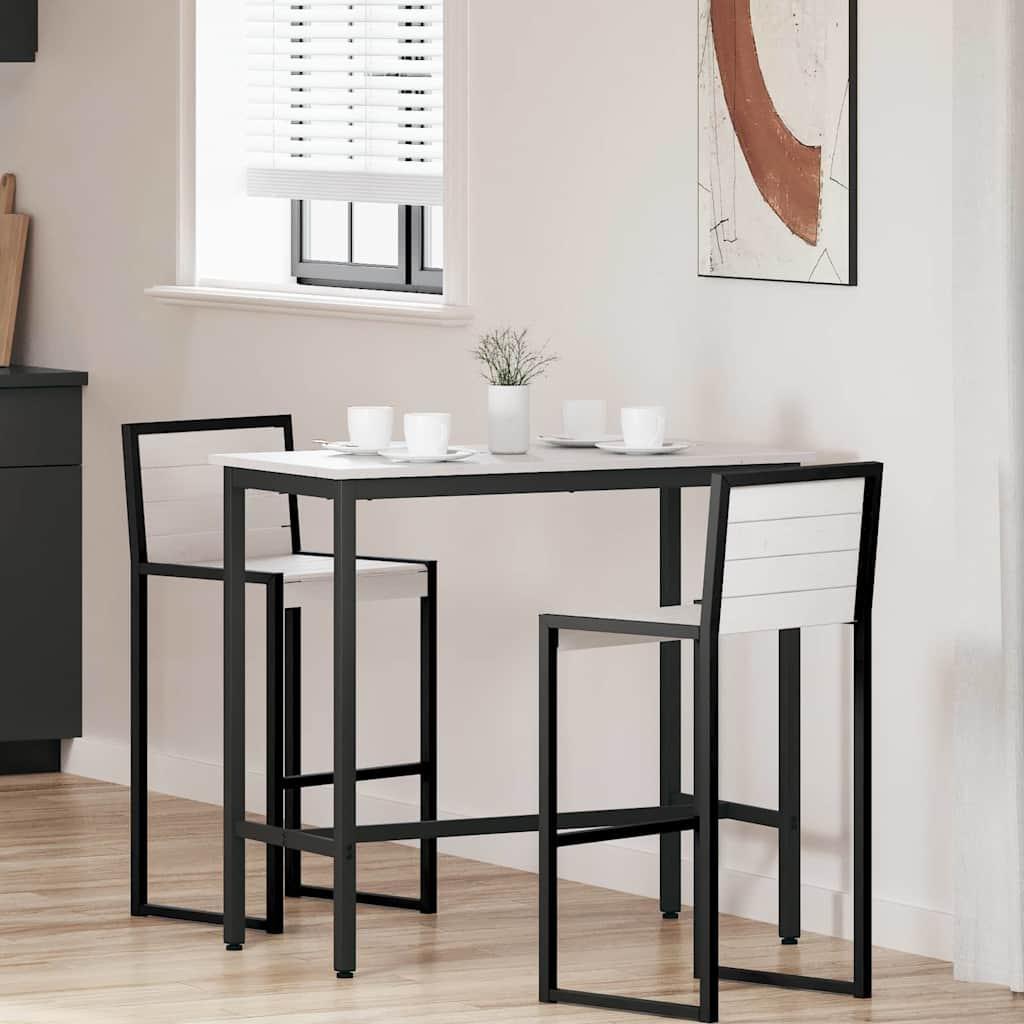 bord Hvid 100 x 50 x 91 cm Ingeniørtræ og stål