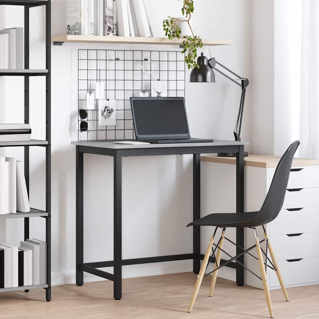 Skrivebord i grå sonoma 100 × 50 × 76,5 cm - ingeniørtræ og stål