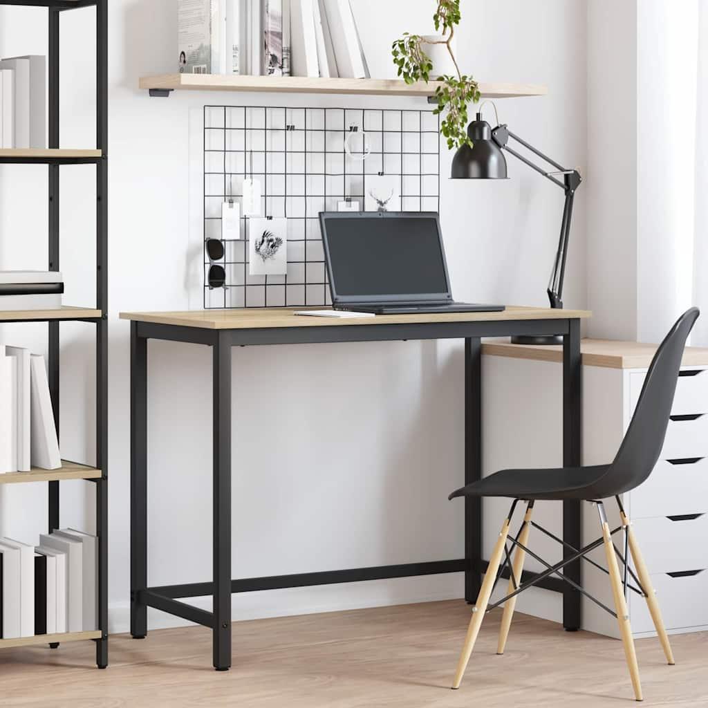 Bord med hjul Sonoma eg 80 x 50 x 76,5 cm Ingeniørtræ og stål