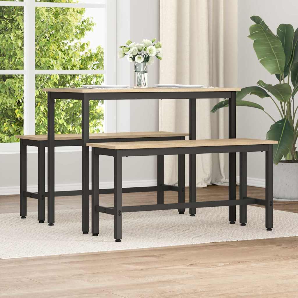 Spisebænk 2 stk Sonoma eg 100 x 32,5 x 48,5 cm