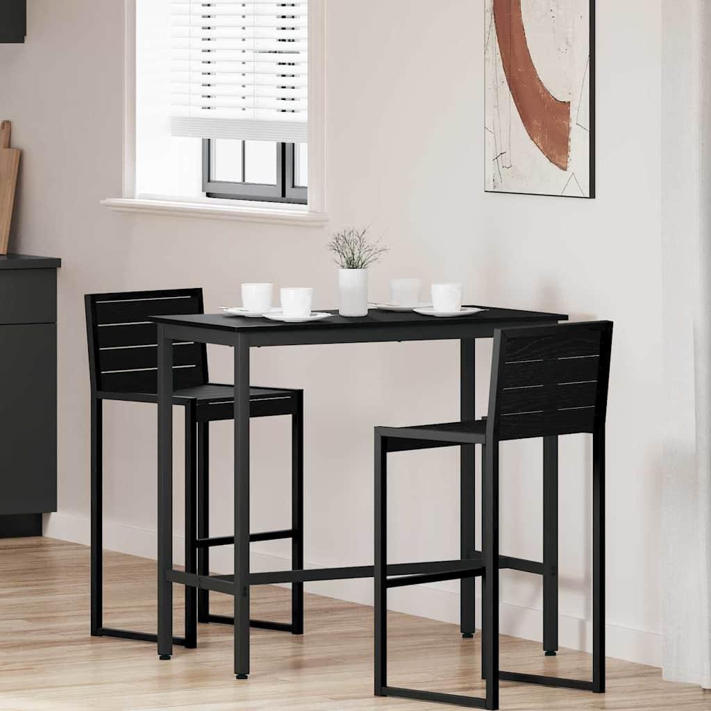 Bord Sort eg 100 x 40 x 100,5 cm Ingeniørtræ og stål