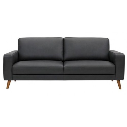 Hvidovre 2-personers lædersofa – sort