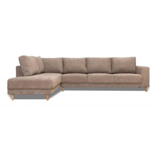 Savana XL hjørnesofa venstrevendt i stof – Retrobliss 18, brun‑beige