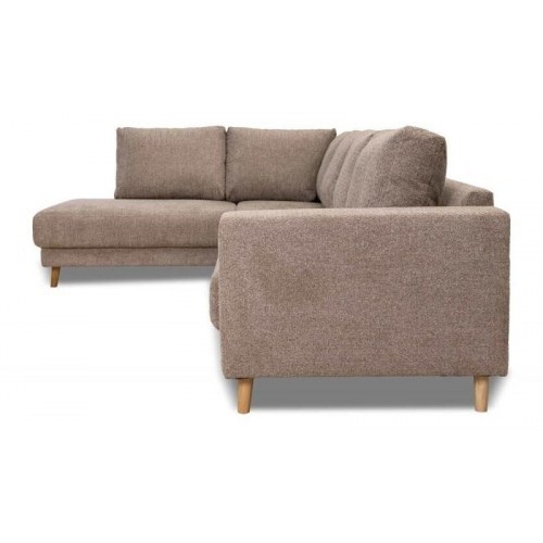 Savana XL hjørnesofa venstrevendt i stof – Retrobliss 18, brun‑beige