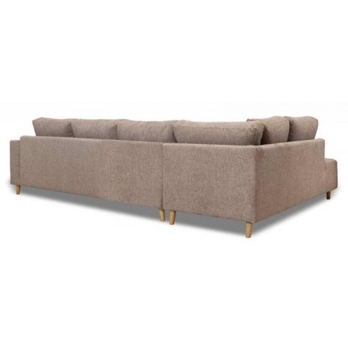 Savana XL hjørnesofa venstrevendt i stof – Retrobliss 18, brun‑beige