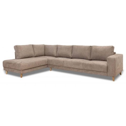 Savana XL hjørnesofa venstrevendt i stof – Retrobliss 18, brun‑beige