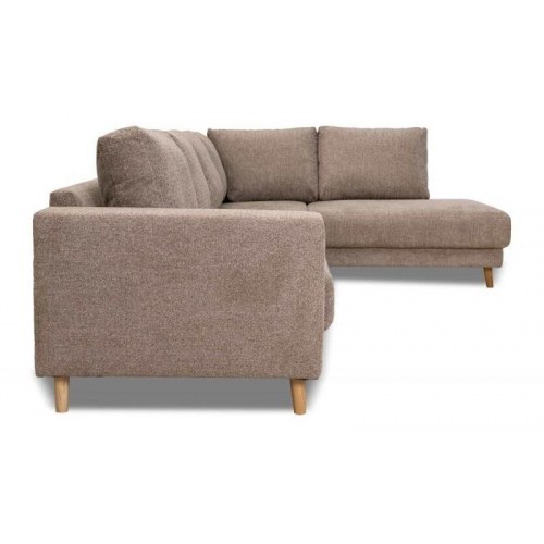 Savana XL hjørnesofa højrevendt i stof - Retrobliss 18 (brun-beige)