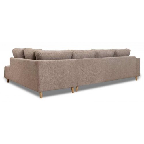 Savana XL hjørnesofa højrevendt i stof - Retrobliss 18 (brun-beige)
