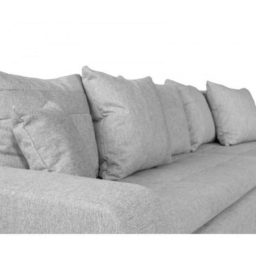 Miami chaiselongsofa højrevendt - lysegrå stof U-sofa
