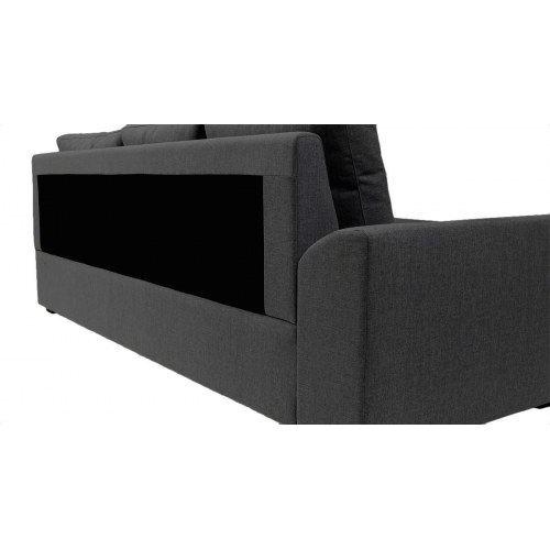 Canapé hjørnesovesofa højrevendt – grå med soveudtræk og opbevaring