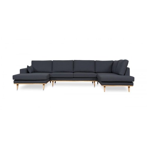 Simone U-sofa venstrevendt - koksgrå Inari 95