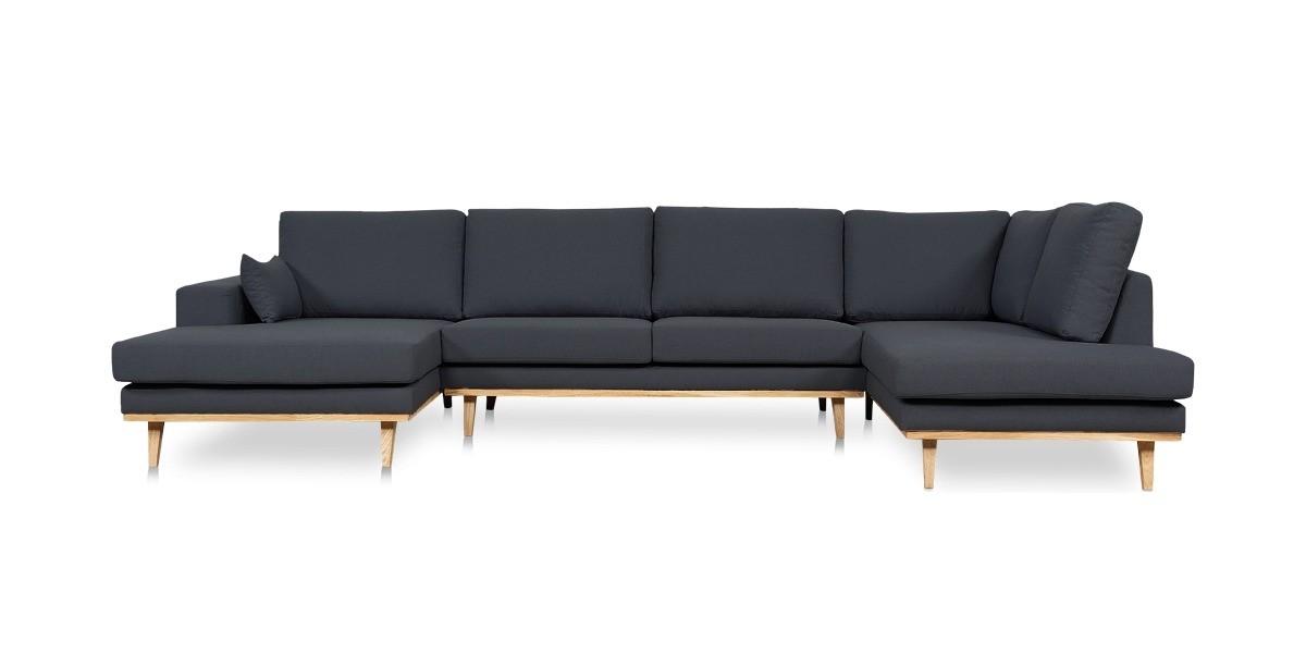 Simone U-sofa venstrevendt - koksgrå Inari 95