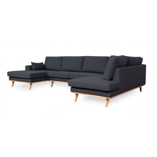 Simone U-sofa venstrevendt - koksgrå Inari 95