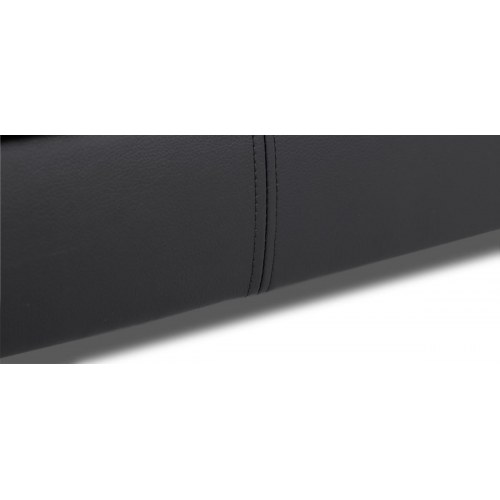 Dragør vendbar tremmesofa hjørnesofa – sort bonded læder