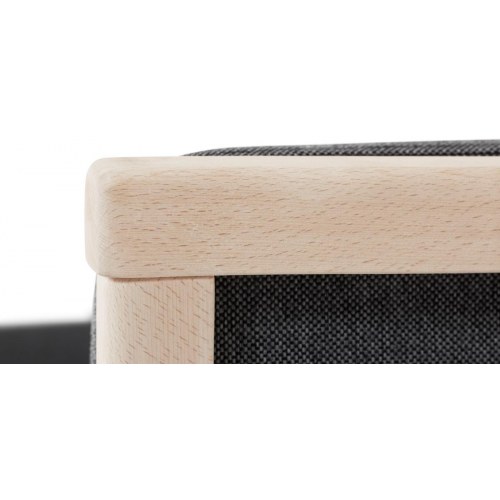 Dragør vendbar tremmesofa hjørnesofa i stof - grå, klassisk design