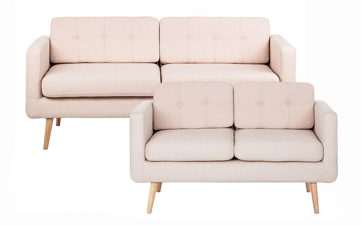 Novelty 3+2 pers. sofasæt - beige Inari 22, egetræsben