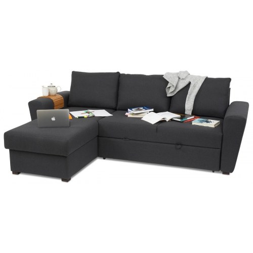 Studio Deluxe sovesofa med vendbar chaiselong - pocket fjedre, koksgrå Inari 95