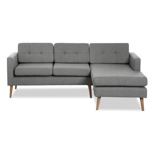 Novelty chaiselongsofa højrevendt - lysegrå Inari 91