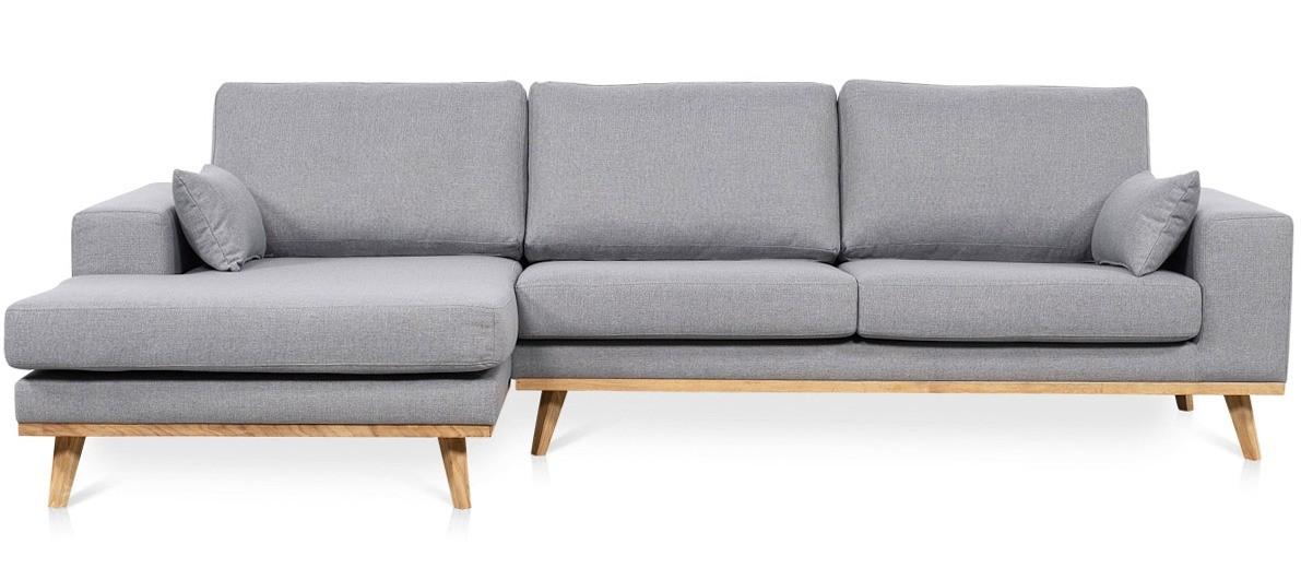Simone chaiselong sofa venstrevendt – lysegrå Inari 91