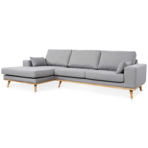 Simone chaiselong sofa venstrevendt – lysegrå Inari 91