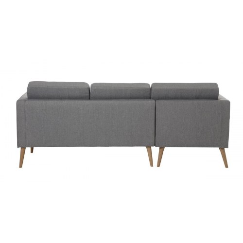 Novelty chaiselongsofa venstrevendt - Lysegrå Inari 91 med egetræsben