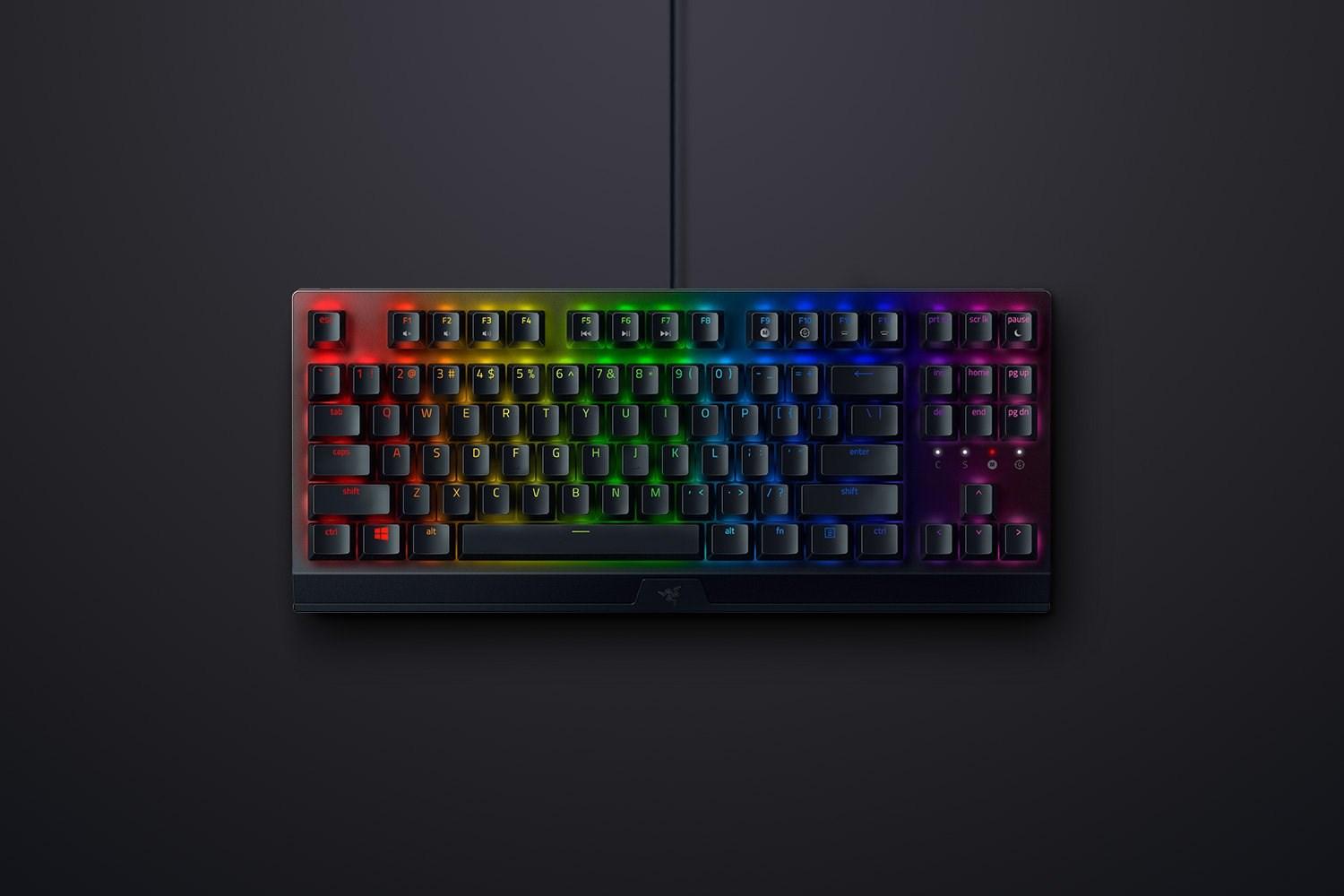 Razer BlackWidow V3 Tenkeyless gamingtastatur – USB, mekaniske Razer Yellow switches, QWERTY US, sort