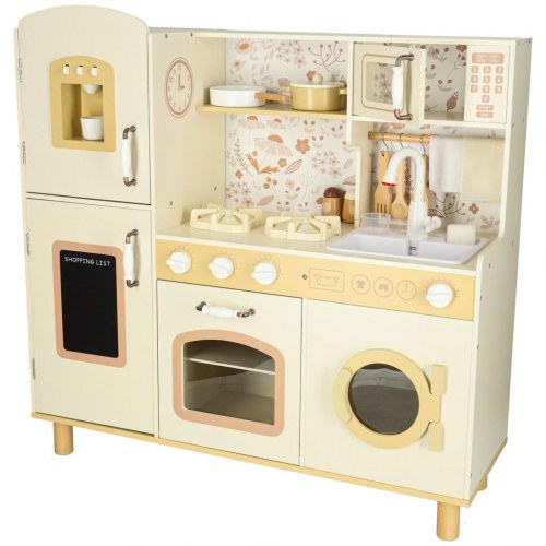 Legekøkken i træ med vandhane, lys og lyde – 90 cm