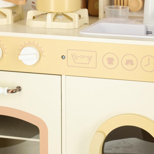 Legekøkken i træ med vandhane, lys og lyde – 90 cm