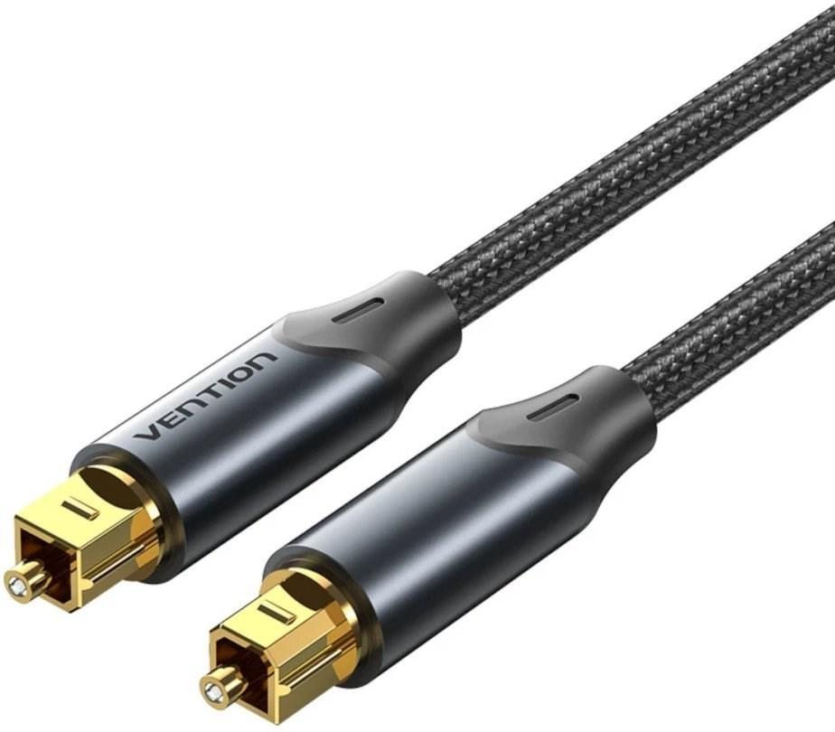 Vention optisk lydkabel, flettet - 5 m (Toslink til Toslink)