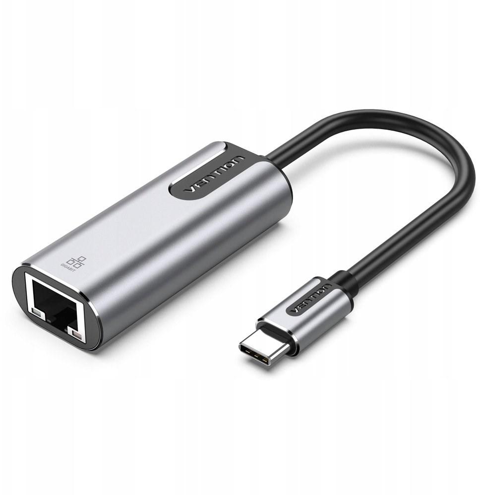 Vention USB‑C til Gigabit Ethernet adapter – grå