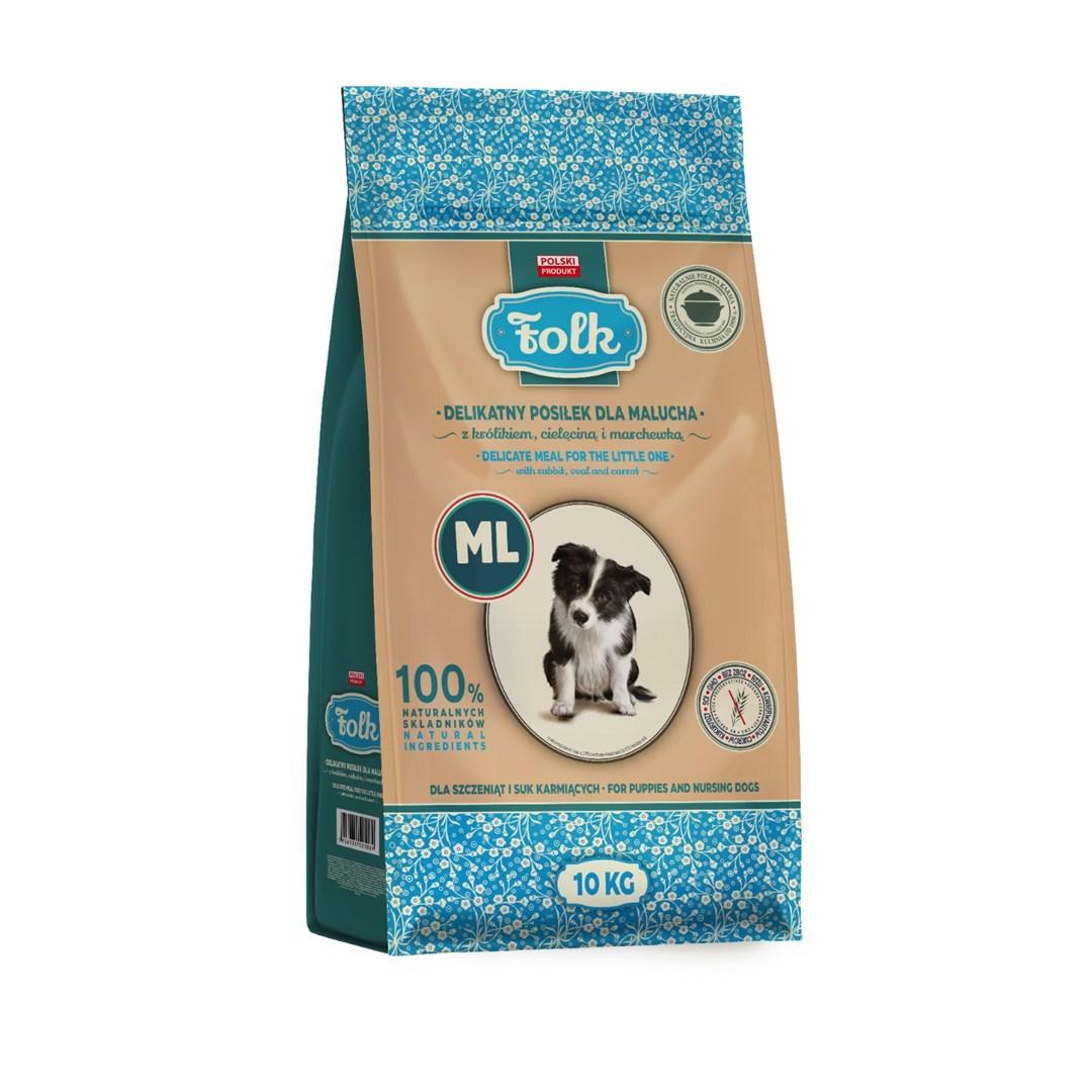 Folk Junior ML – tørfoder til hvalpe med kanin, kalv og gulerod – 10 kg
