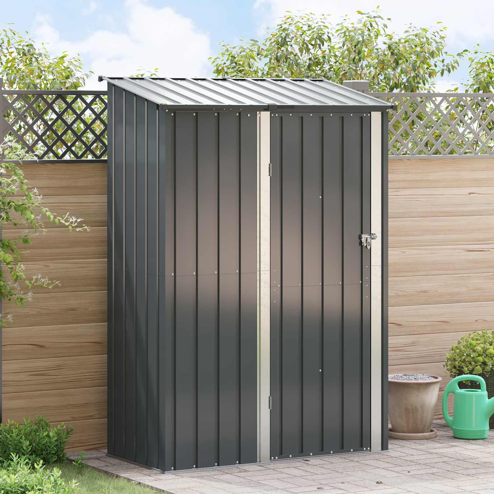 Haveskure Antracit 140,5 x 74 x 200 cm Metal
