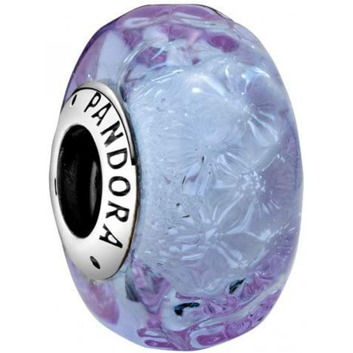 Pandora Wavy Lavender Murano Glass charm - sterling sølv 925